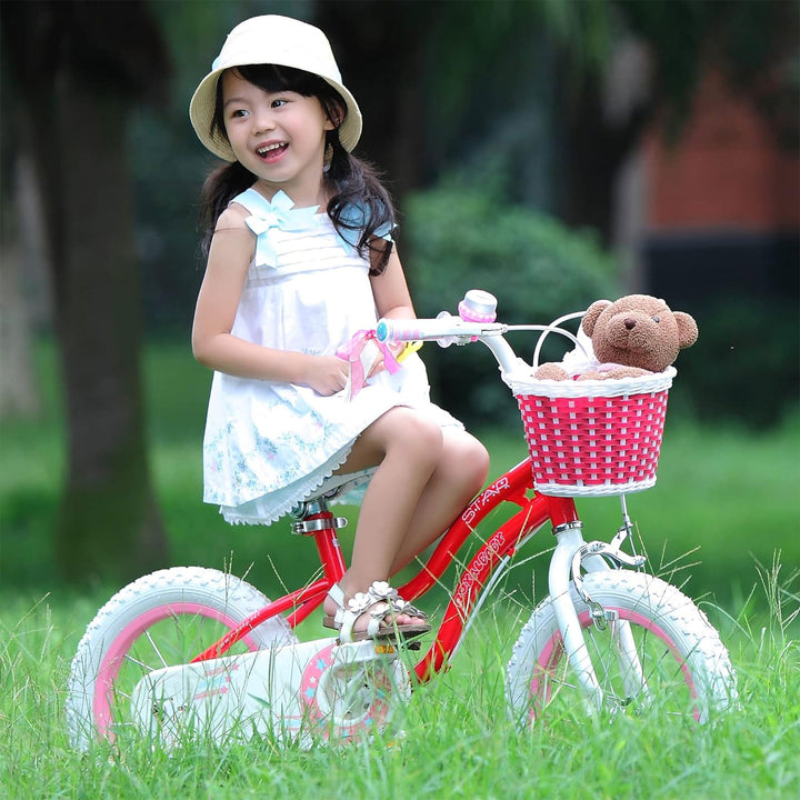 RoyalBaby Stargirl Children's Outdoor Bicycle, 18 In with Kickstand(Open Box)