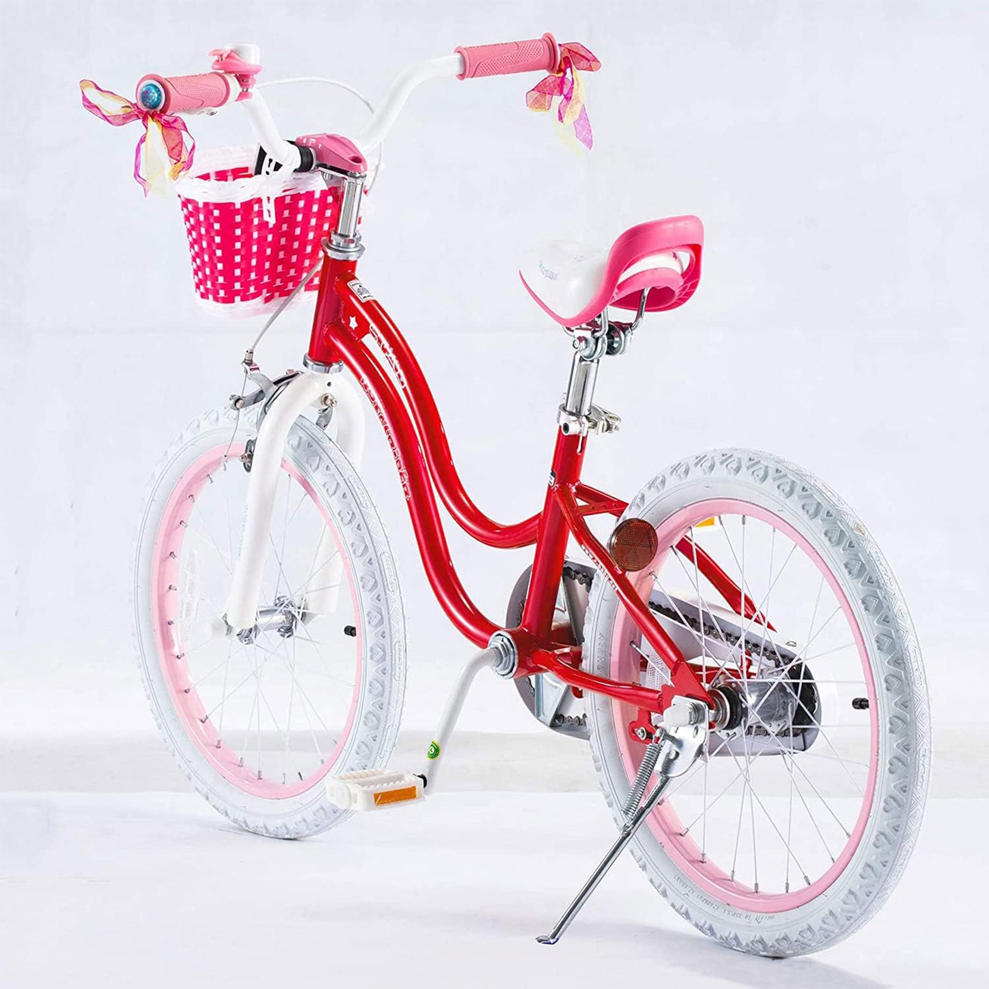 RoyalBaby Stargirl Children's Outdoor Bicycle, 18 Inch with Kickstand, Pink - VMInnovations