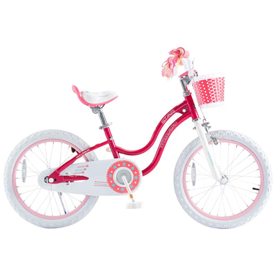 RoyalBaby Stargirl Children's Outdoor Bicycle, 18 Inch with Kickstand, Pink - VMInnovations