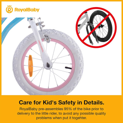 RoyalBaby Stargirl Children's Outdoor Bicycle, 18 Inch with Kickstand, Blue - VMInnovations