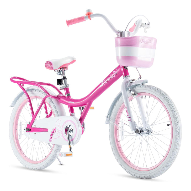 RoyalBaby Girl Kids Outdoor Bicycle 20" with Kickstand, Bunny/Fuchsia (Open Box)