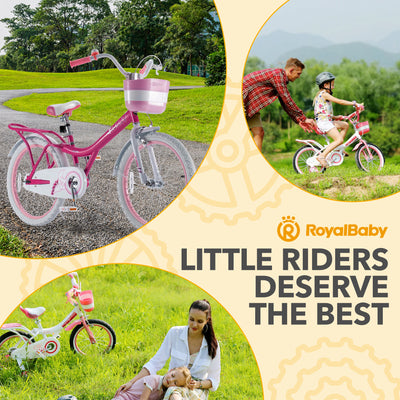 RoyalBaby Princess Girl Kids Outdoor Bicycle 20" with Kickstand, Bunny/Fuchsia - VMInnovations