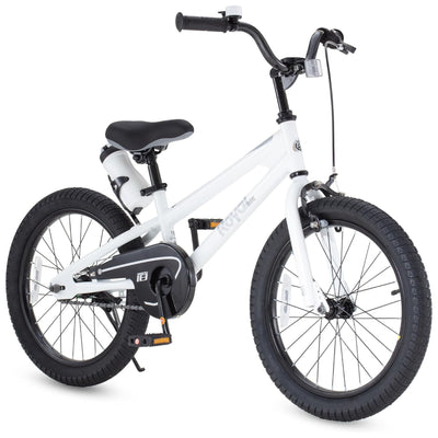 RoyalBaby Freestyle Outdoor Kid's Sporty Bicycle with Kickstand, 18 Inch, White - VMInnovations