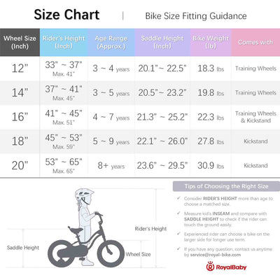 RoyalBaby Stargirl Children's Bicycle 14" w/Training Wheels, Blue (Open Box) - VMInnovations