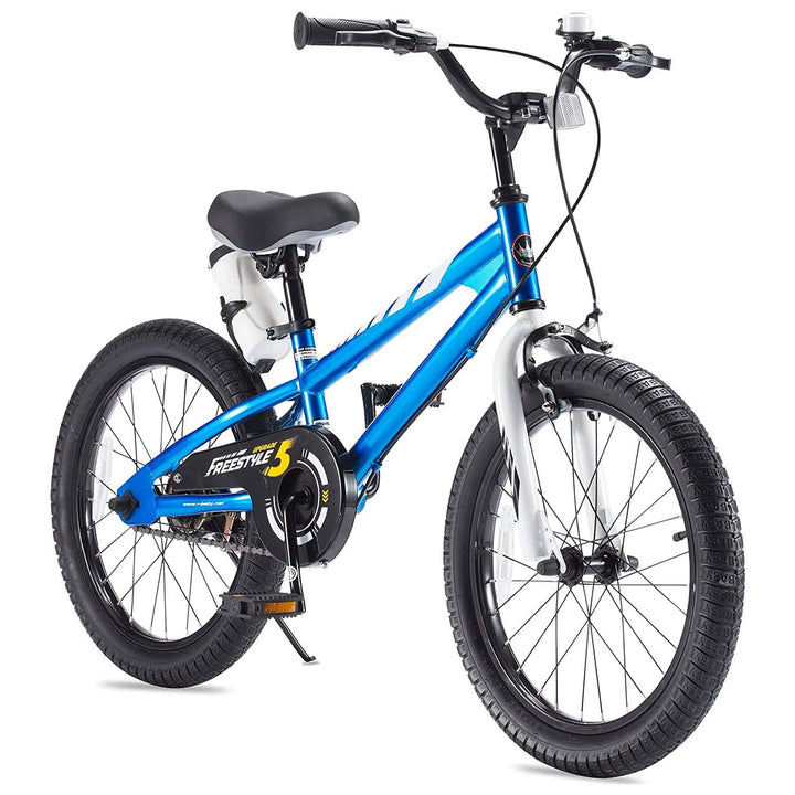 RoyalBaby Freestyle Outdoor Kid's Bicycle with Kickstand, 18 Inch, Blue (Used)