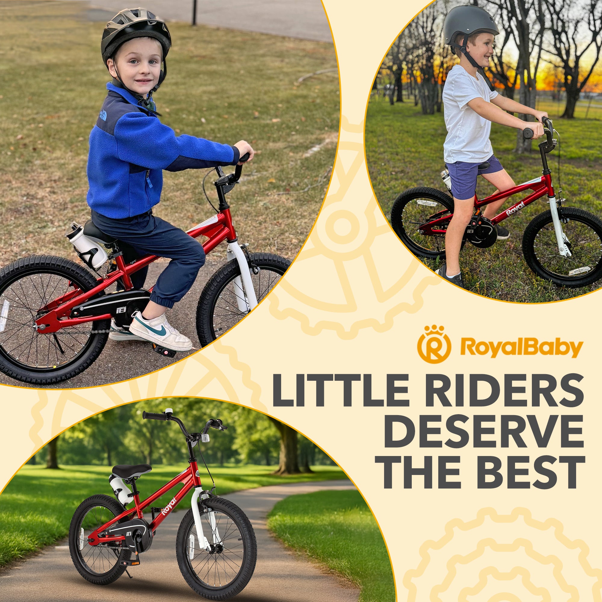 RoyalBaby Freestyle Outdoor Kid's Sporty Bicycle with Kickstand, 18 Inch, Red - VMInnovations