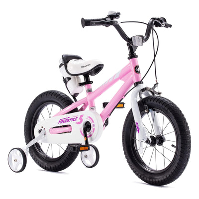 RoyalBaby Freestyle Outdoor Kid's Bicycle with Training Wheels, 16 In (Open Box) - VMInnovations