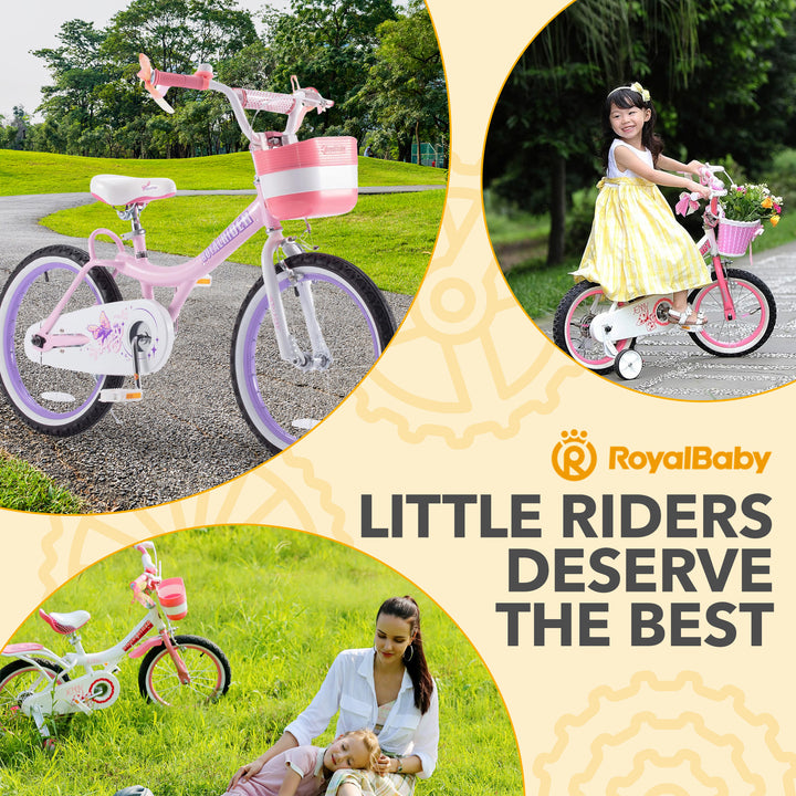 RoyalBaby Princess Bicycle 20" with Kickstand, Jenny Light Pink (Open Box)