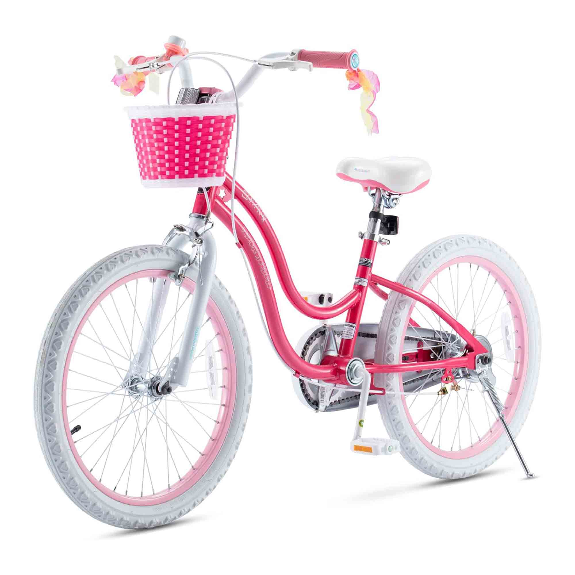 RoyalBaby Stargirl Children's Outdoor Bicycle, 20 Inch with Kickstand, Pink - VMInnovations