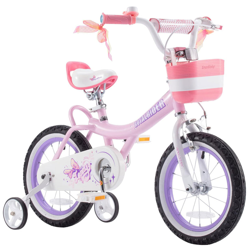 RoyalBaby Princess Girl Bicycle 16" with Training Wheels & Kickstand, Jenny/Pink