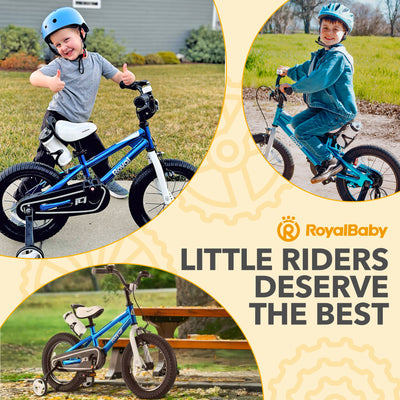 RoyalBaby Freestyle Outdoor Kid's Bicycle with Training Wheels, 16" (Open Box) - VMInnovations