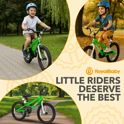 RoyalBaby Freestyle Outdoor Kid's Sporty Bicycle with Kickstand Green (Open Box)