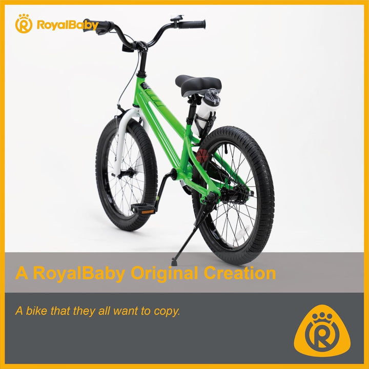 RoyalBaby Freestyle Outdoor Kid's Sporty Bicycle with Kickstand, 18 Inch, Green