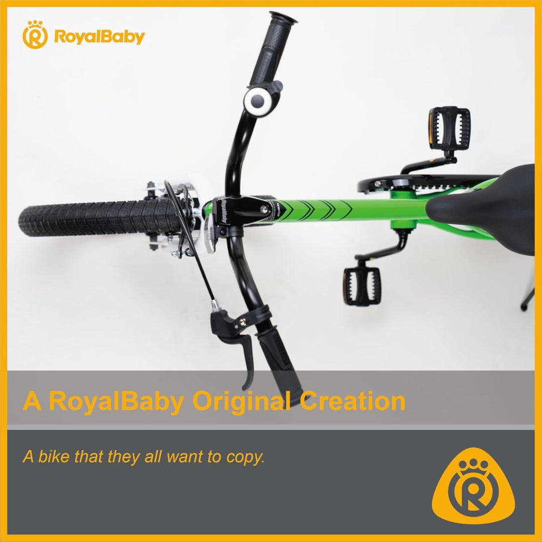 RoyalBaby Freestyle Outdoor Kid's Sporty Bicycle with Kickstand, 18 Inch, Green