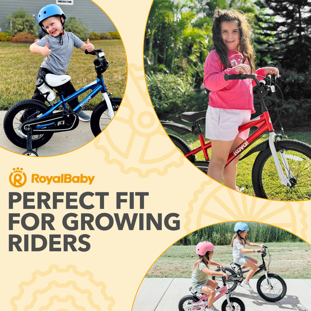 RoyalBaby Freestyle Outdoor Kid's Bicycle with Training Wheels, 16 Inch, Green