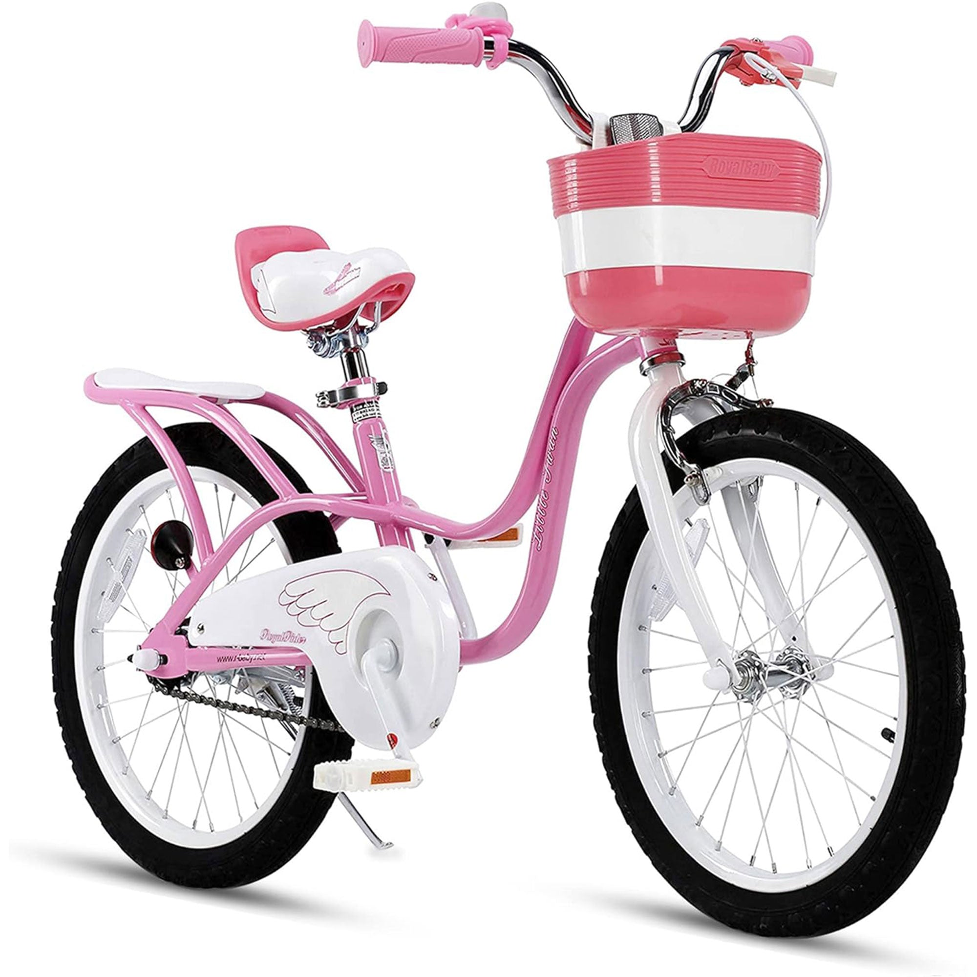 RoyalBaby Princess Girl Kids Outdoor Bicycle 18 Inch with Kickstand (Open Box) - VMInnovations