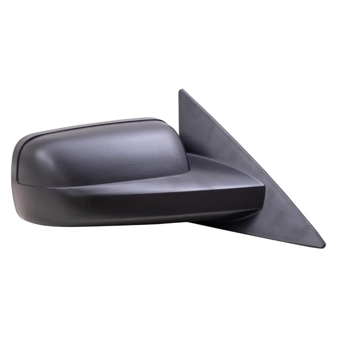 Brock Passenger Power Side View Mirror, Housing and Glass, Ready to Paint, Black