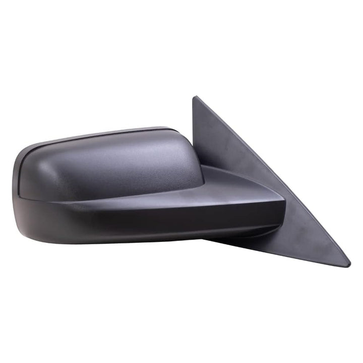 Brock Passenger Power Side View Mirror, Housing and Glass, Ready to Paint, Black