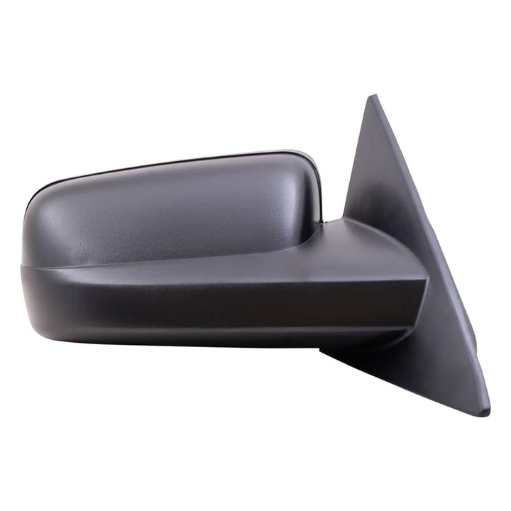 Brock Passenger Power Side View Mirror, Housing and Glass, Ready to Paint, Black