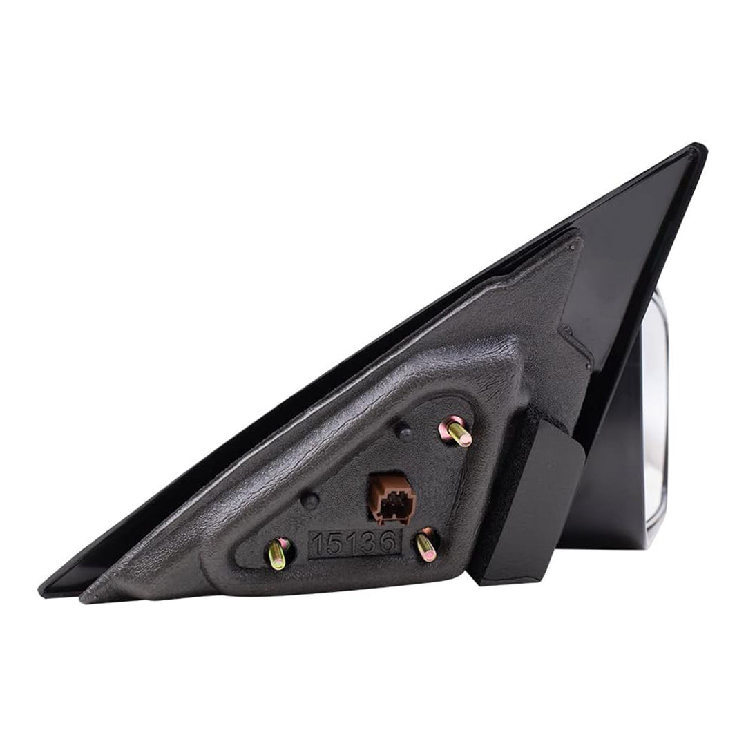 Brock Passenger Power Side View Mirror, Housing and Glass, Ready to Paint, Black