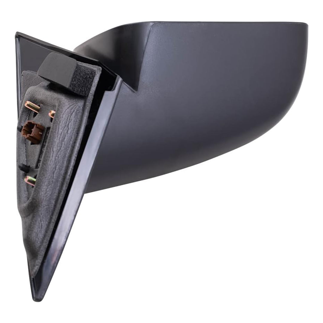 Brock Passenger Power Side View Mirror, Housing and Glass, Ready to Paint, Black