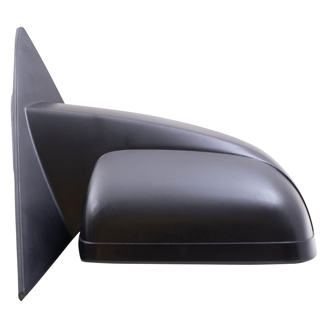 Brock Passenger Power Side View Mirror, Housing and Glass, Ready to Paint, Black