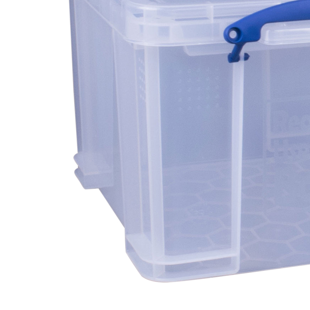 Really Useful Box 32 Liter Storage Container w/Snap Lock Handles, Clear (3 Pack) - VMInnovations
