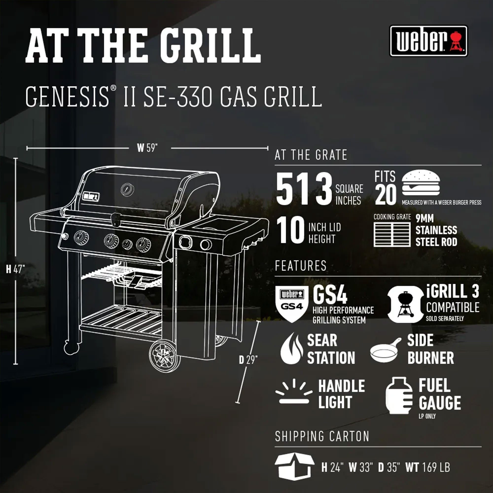 Weber Genesis II Stainless Steel 3 Burner Liquid Propane Grill, Black(For Parts) - VMInnovations