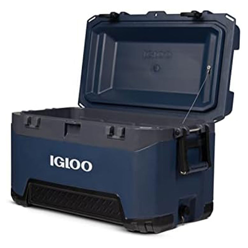 Igloo 72 Quart Ice Chest Cooler w/Cool Riser Technology, Rugged Blue (Open Box)