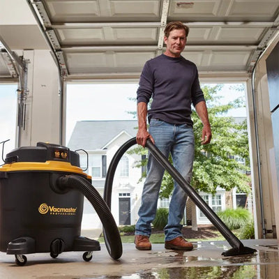 Vacmaster 16 Gallon 6.5 HP 150 CFM Plastic Wet Dry Vacuum and Blower, Black - VMInnovations