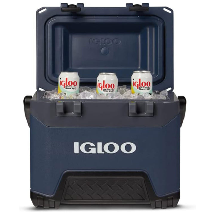 Igloo 25 Quart Ice Chest Cooler with Cool Riser Technology, Rugged Blue (Used) - VMInnovations