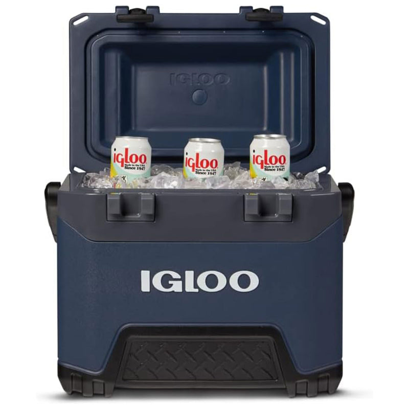 Igloo 25 Quart Ice Chest Cooler with Cool Riser Technology, Rugged Blue (Used)