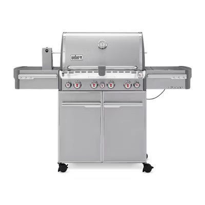 Weber Summit S-470 Steel 4 Burner 48,800 BTU Natural Gas Grill with Smoker Box - VMInnovations