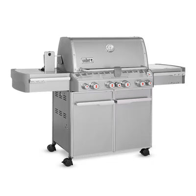 Weber Summit S-470 Steel 4 Burner 48,800 BTU Natural Gas Grill with Smoker Box - VMInnovations
