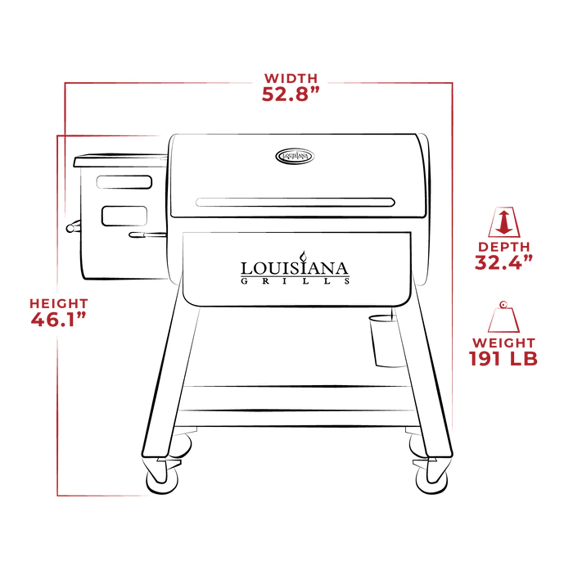 Louisiana Grills 1000 Black Label Series Outdoor Pellet Grill with WiFi Control - VMInnovations