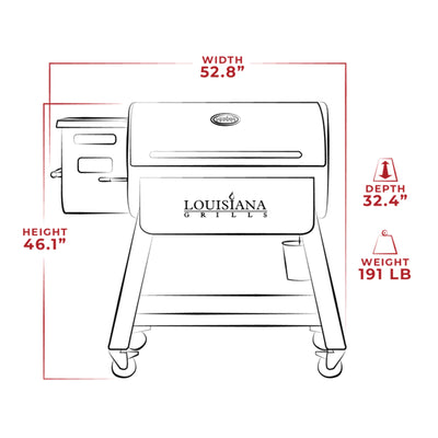 Louisiana Grills 1000 Black Label Series Outdoor Pellet Grill with WiFi Control - VMInnovations