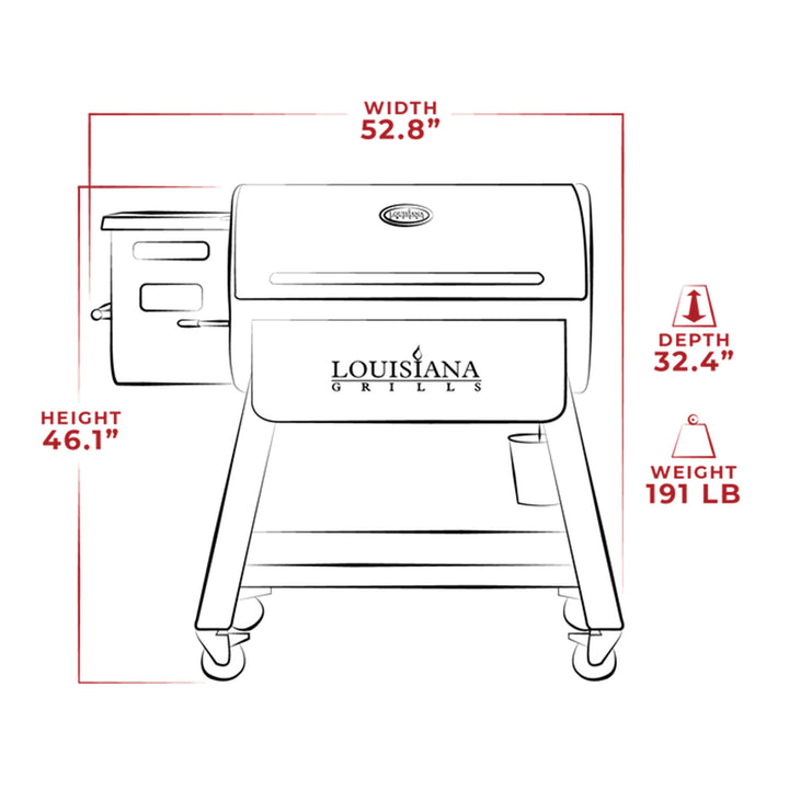 Louisiana Grills 1000 Black Label Series Outdoor Pellet Grill with WiFi Control