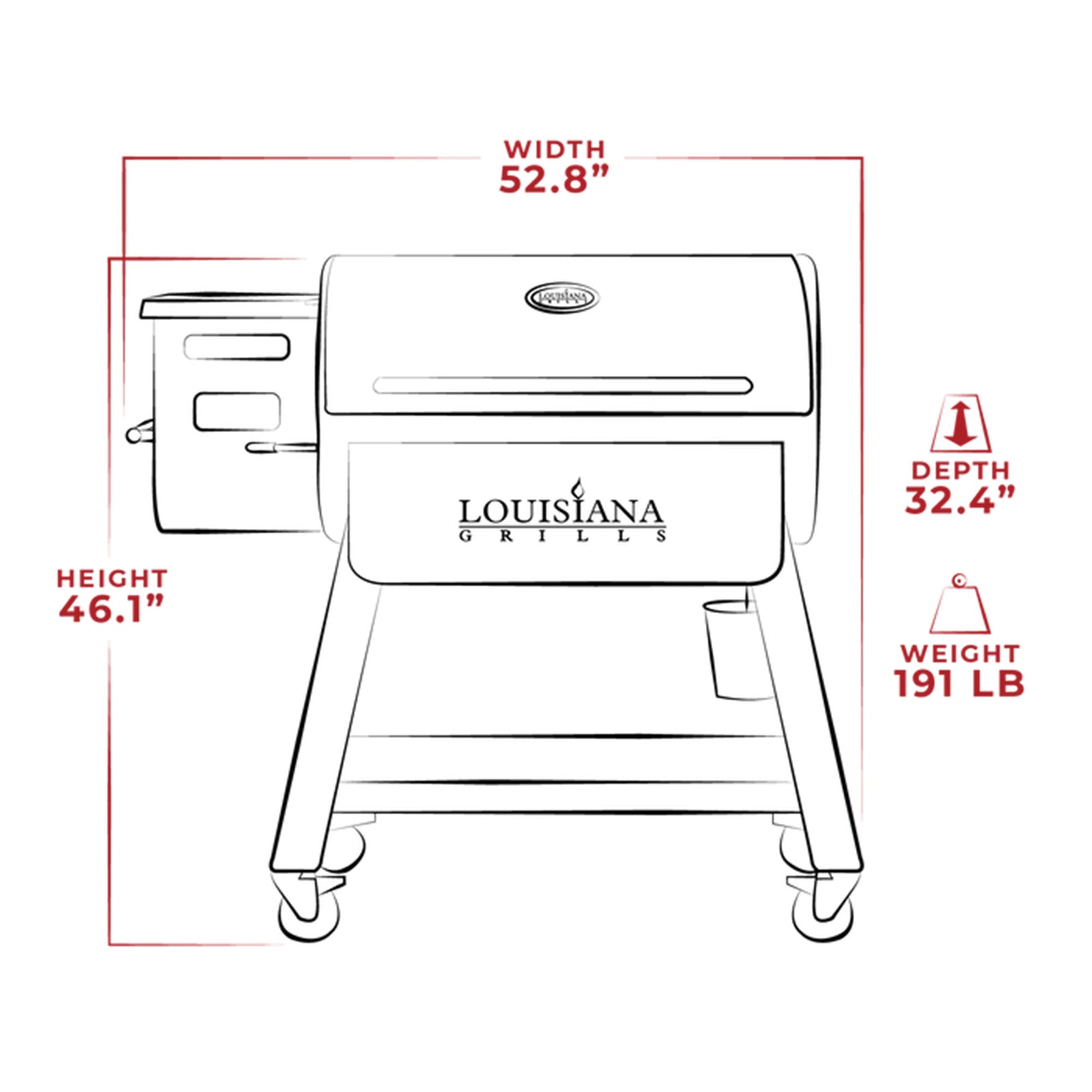 Louisiana Grills 1000 Black Label Series Outdoor Pellet Grill (Open Box) - VMInnovations