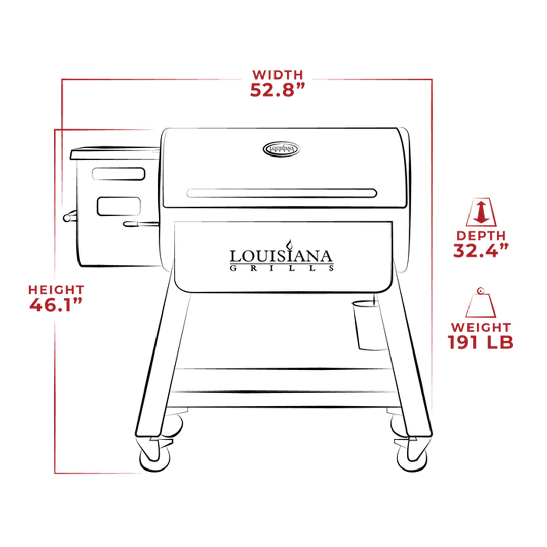 Louisiana Grills 1000 Black Label Series Outdoor Pellet Grill (Open Box)
