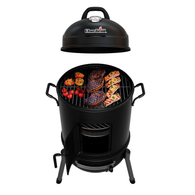 Char-Broil 16" Steel Cylinder Bullet Smoker w/Dual Carry Handles(For Parts) - VMInnovations