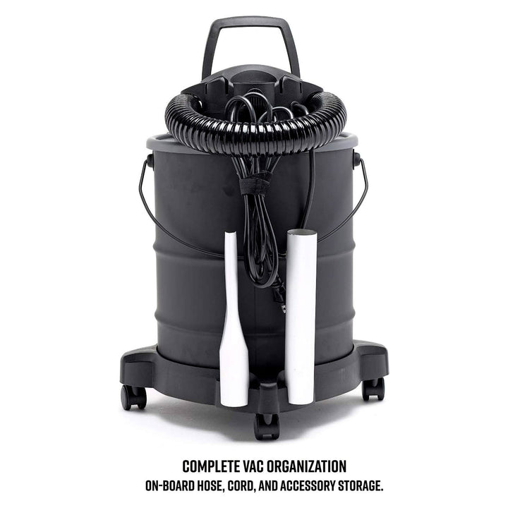 Vacmaster 6 Gal 120 Volt Corded Electric Ash Vacuum w/Wheels, Black (Open Box)