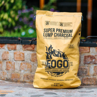 FOGO Super Premium 17.6 Pound All Natural Large Chunk Oak Hardwood Lump Charcoal - VMInnovations