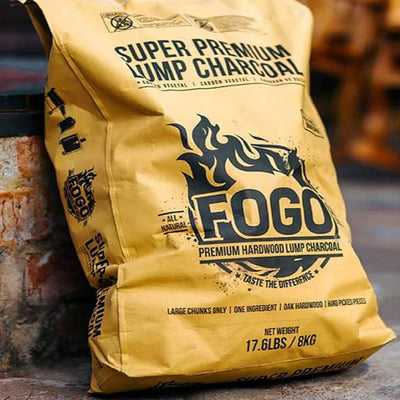 FOGO Super Premium 17.6 Pound All Natural Large Chunk Oak Hardwood Lump Charcoal - VMInnovations