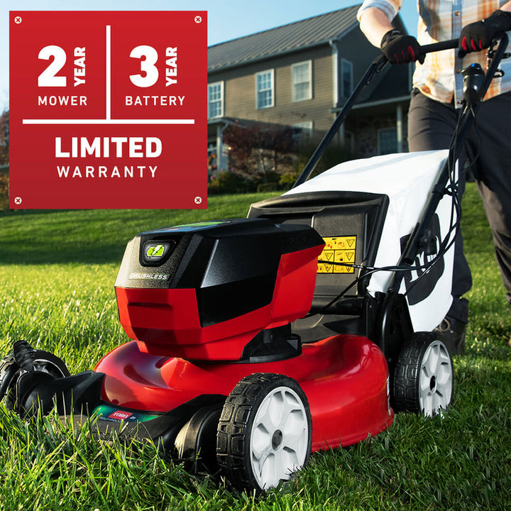 Toro Recycler 21 Inch Deck 60 V Max Brushless Motor Push Lawn Mower, Black/Red