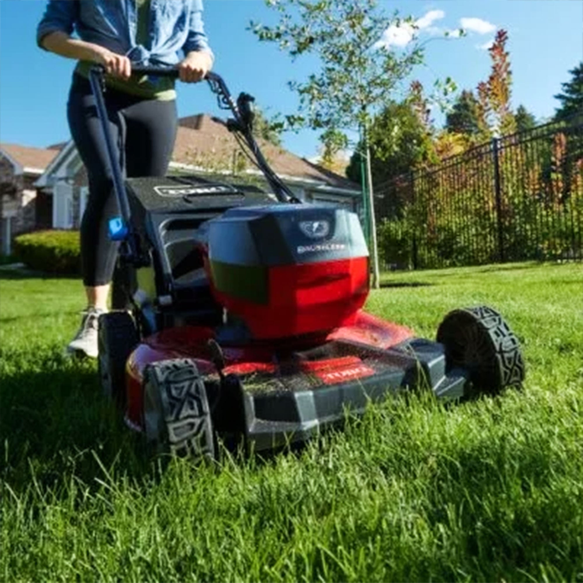 Toro Recycler 21 Inch Deck 60 V Max Brushless Motor Push Lawn Mower, Black/Red - VMInnovations
