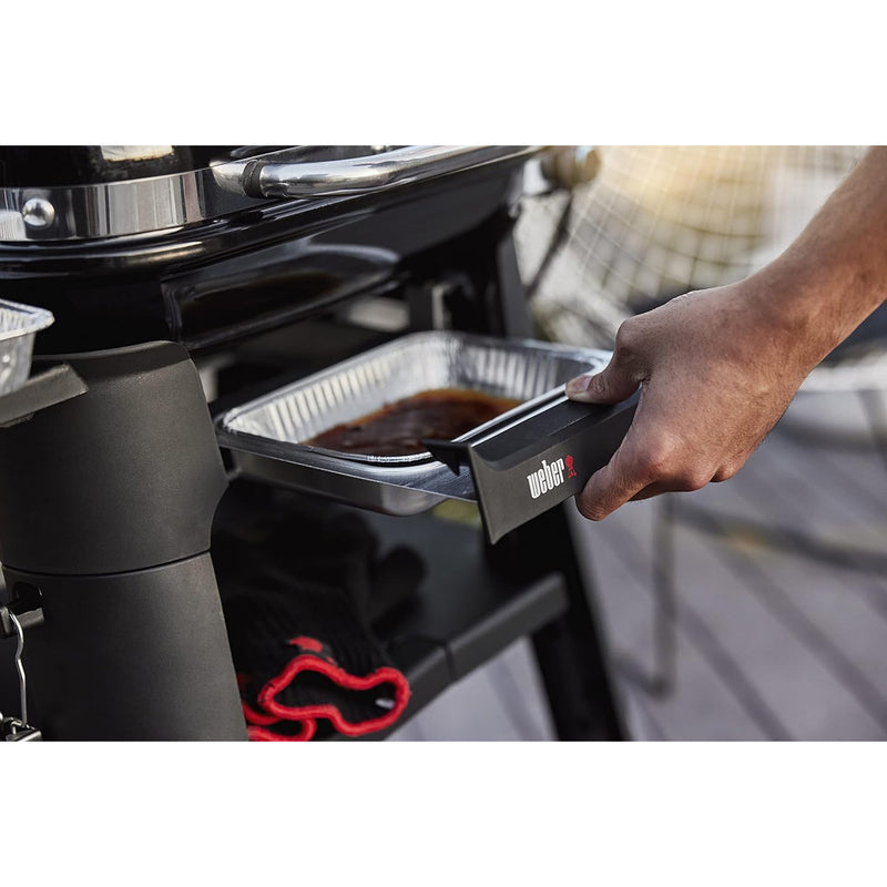 Weber Lumin Compact Portable Electric Steamer Smoker Grill, Black (Open Box)