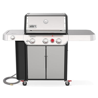 Weber Genesis S-335 Outdoor Stainless Steel 3 Burner Natural Gas Grill, Silver - VMInnovations