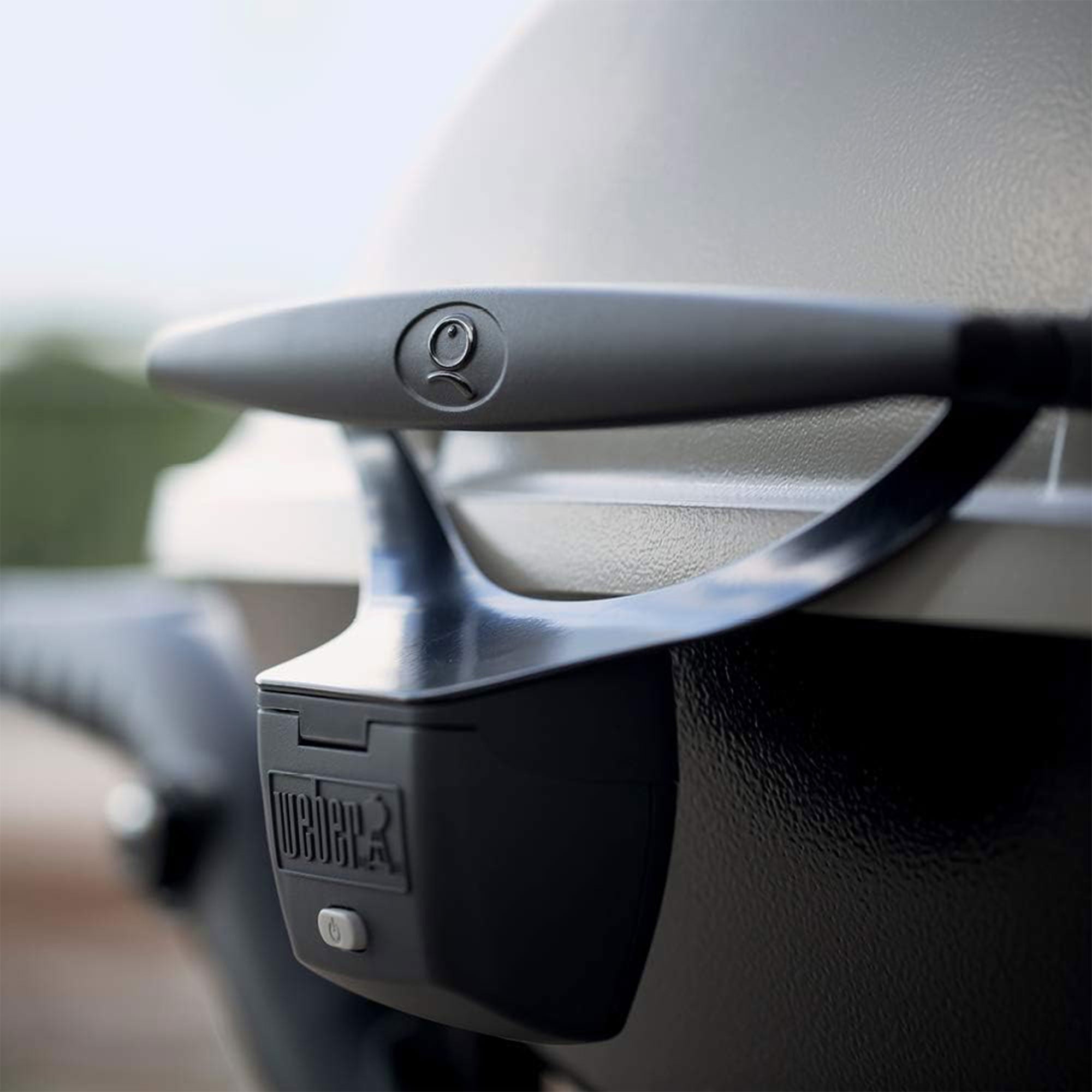 Weber Q3200 Aluminum Lid Portable 21,700 BTU Compact Natural Gas Grill, Titanium - VMInnovations