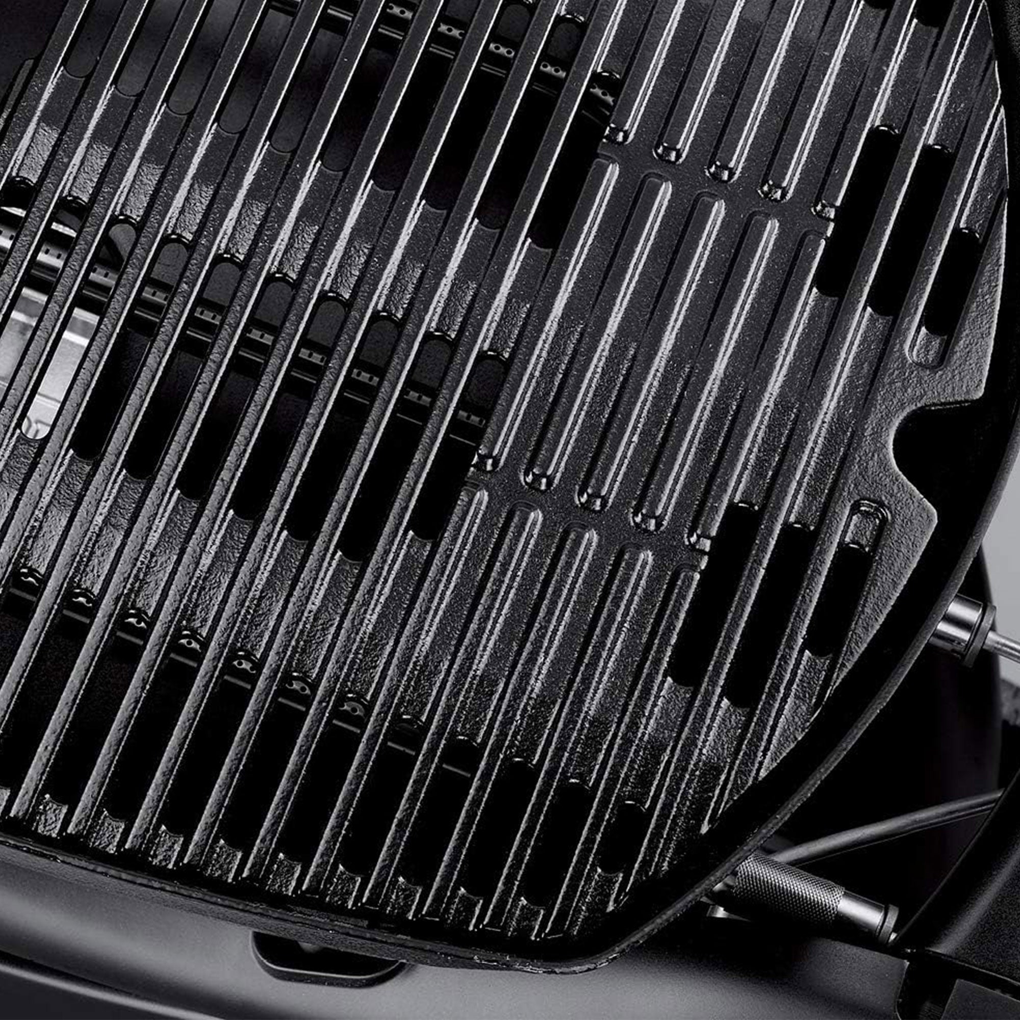 Weber Q3200 Aluminum Lid Portable 21,700 BTU Compact Natural Gas Grill, Titanium - VMInnovations