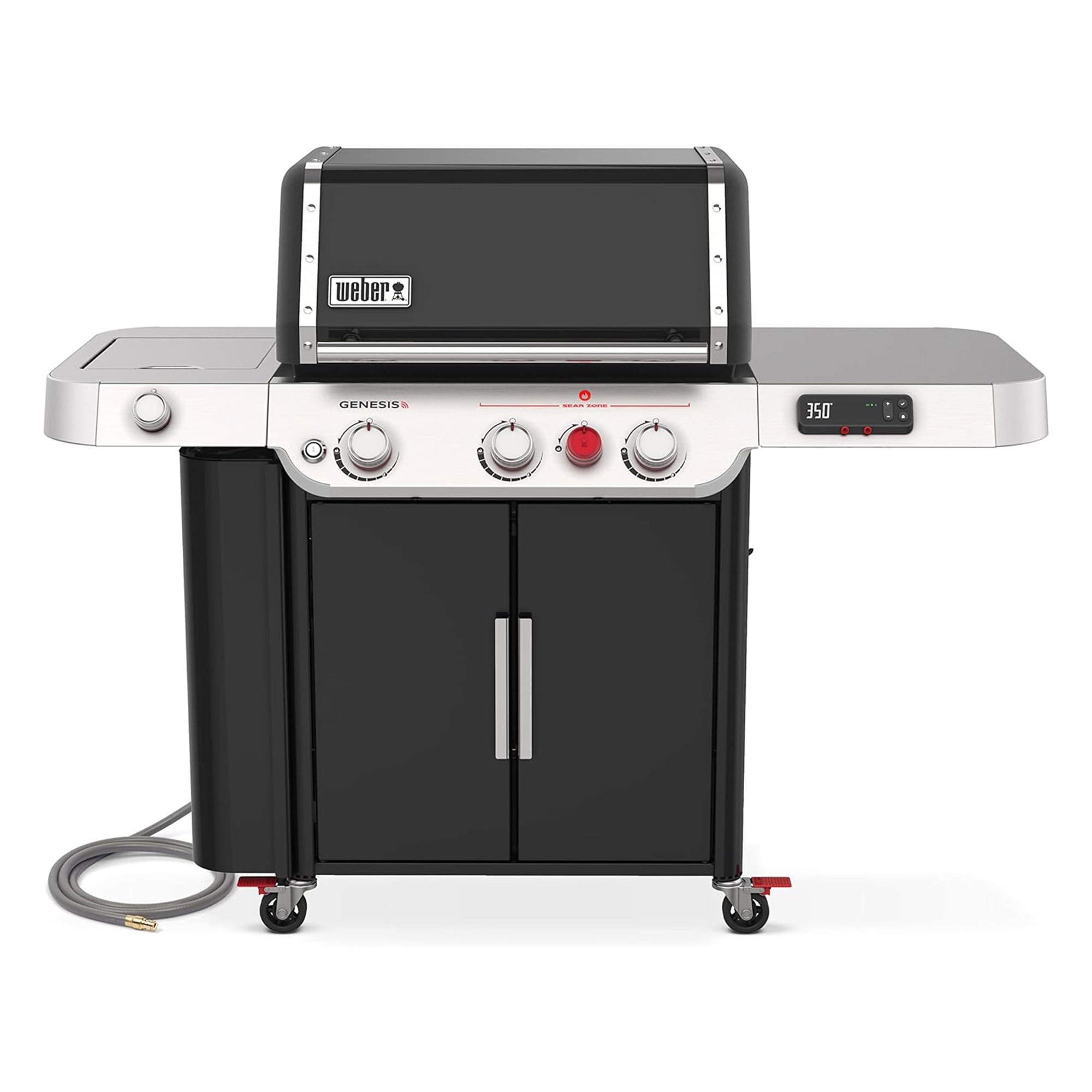 Weber Genesis Outdoor 3 Burner Smart Natural Gas Barbecue Grill, Black (Used) - VMInnovations